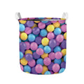 Sweet Candy Ball Pattern Print Collapsible Laundry Basket