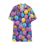 Sweet Candy Ball Pattern Print Cotton Hawaiian Shirt