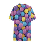 Sweet Candy Ball Pattern Print Cotton Hawaiian Shirt