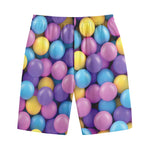 Sweet Candy Ball Pattern Print Cotton Shorts