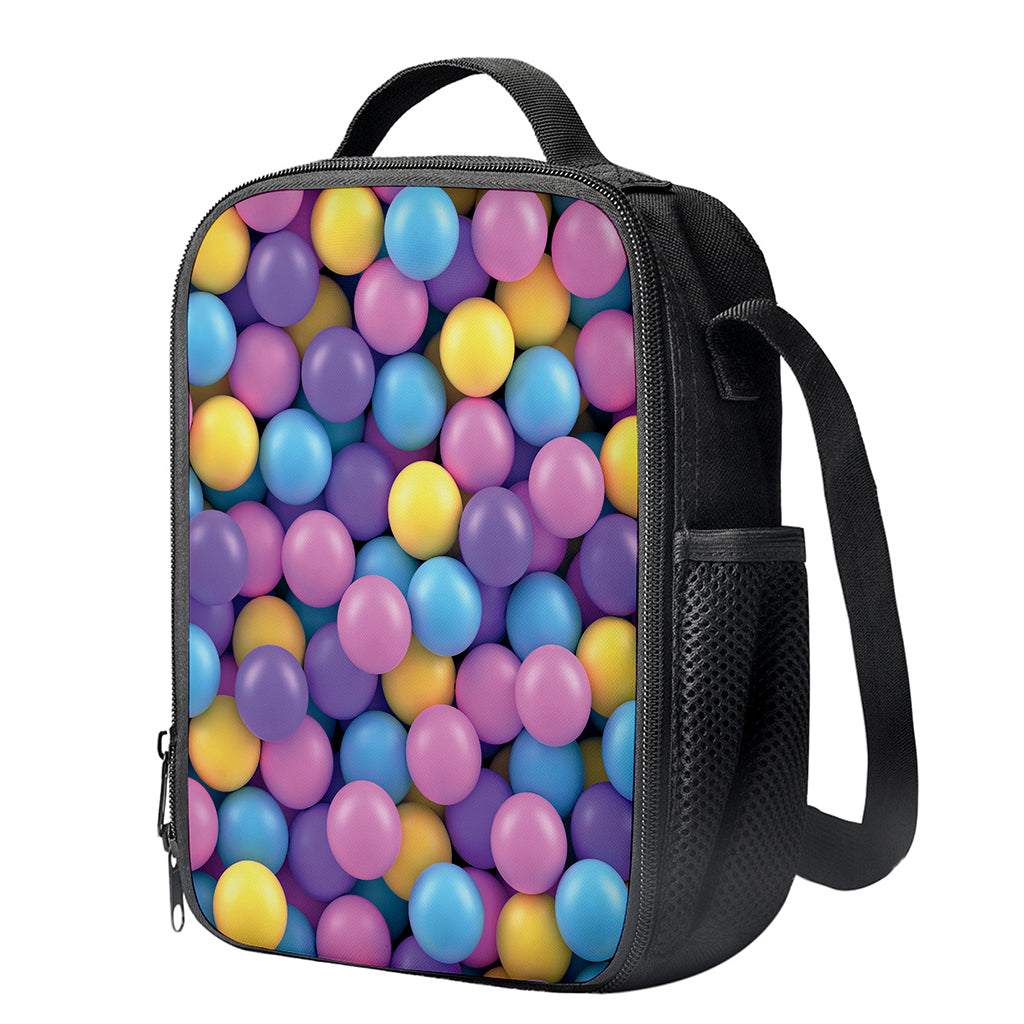 Sweet Candy Ball Pattern Print Crossbody Lunch Bag