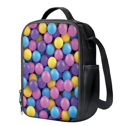 Sweet Candy Ball Pattern Print Crossbody Lunch Bag