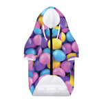 Sweet Candy Ball Pattern Print Dog Zip Up Hoodie
