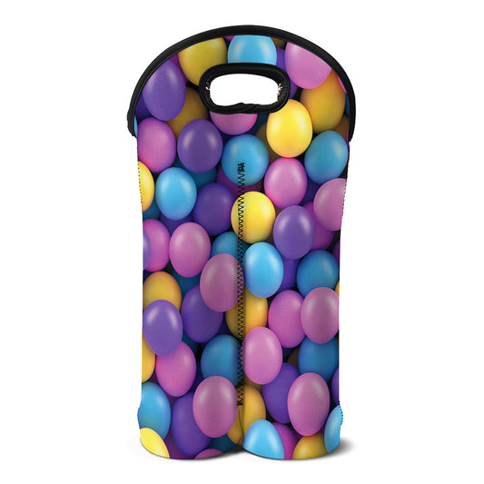 Sweet Candy Ball Pattern Print Double Neoprene Wine Tote