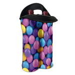 Sweet Candy Ball Pattern Print Double Neoprene Wine Tote