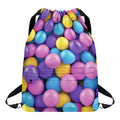 Sweet Candy Ball Pattern Print Drawstring Backpack