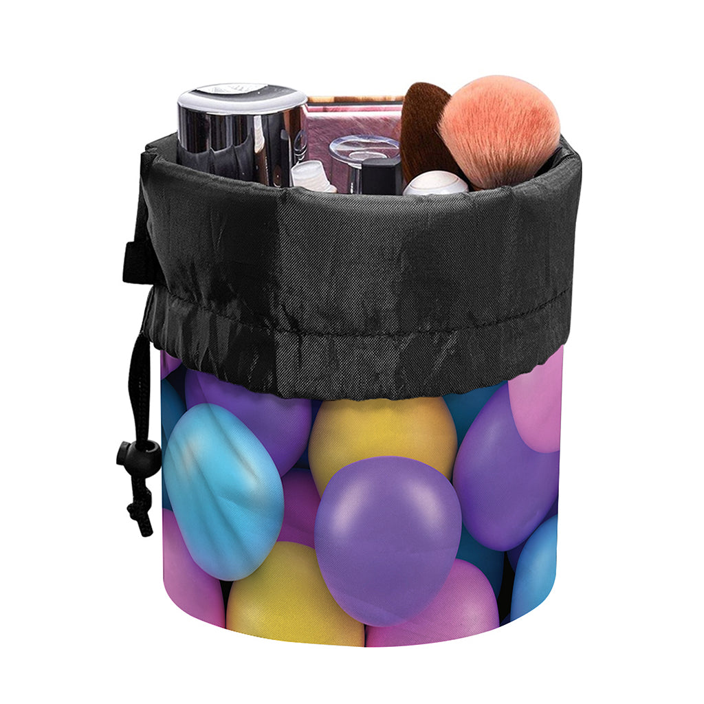 Sweet Candy Ball Pattern Print Drawstring Makeup Bag