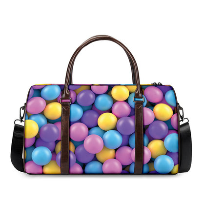 Sweet Candy Ball Pattern Print Duffle Bag