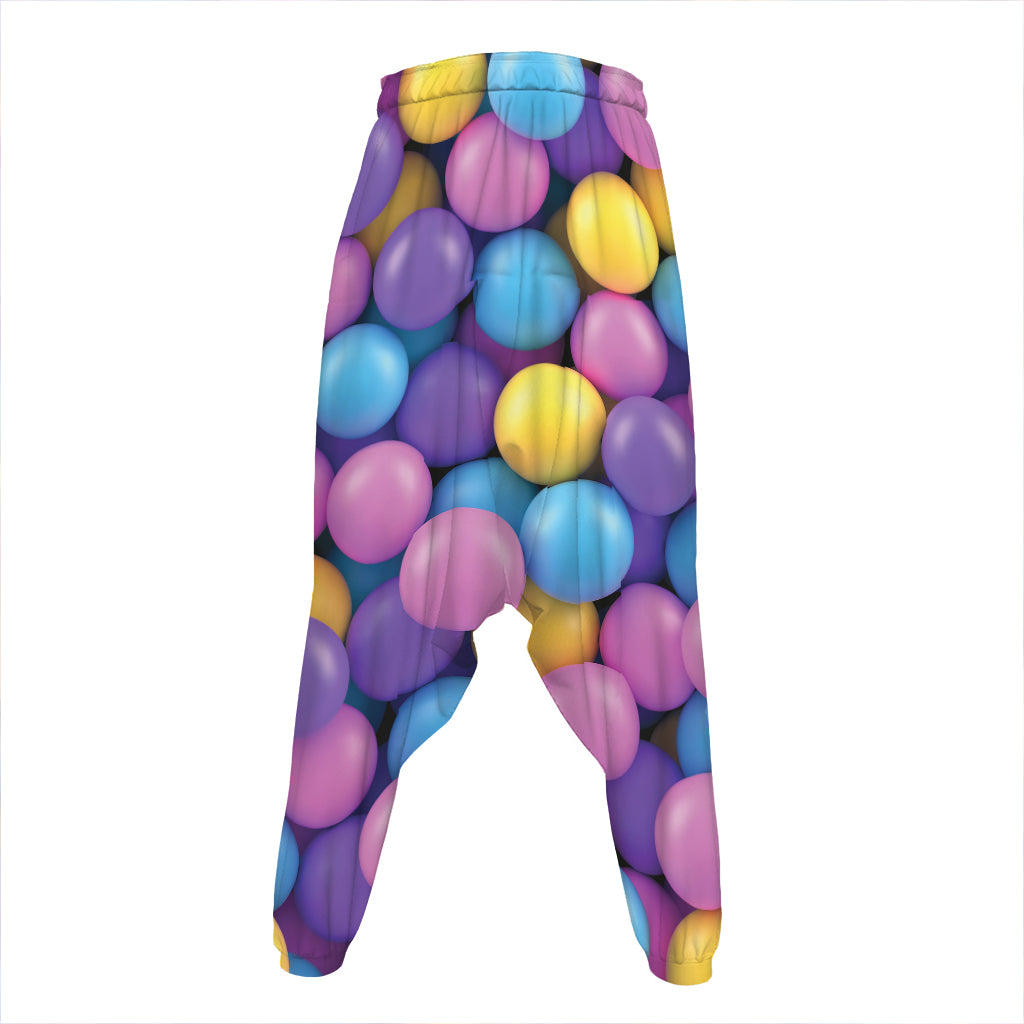 Sweet Candy Ball Pattern Print Hammer Pants