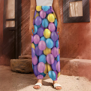 Sweet Candy Ball Pattern Print Harem Pants