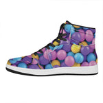 Sweet Candy Ball Pattern Print High Top Leather Sneakers