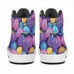 Sweet Candy Ball Pattern Print High Top Leather Sneakers