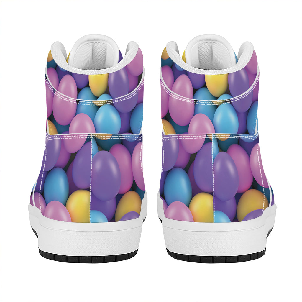 Sweet Candy Ball Pattern Print High Top Leather Sneakers