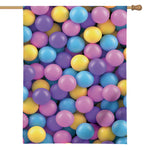 Sweet Candy Ball Pattern Print House Flag