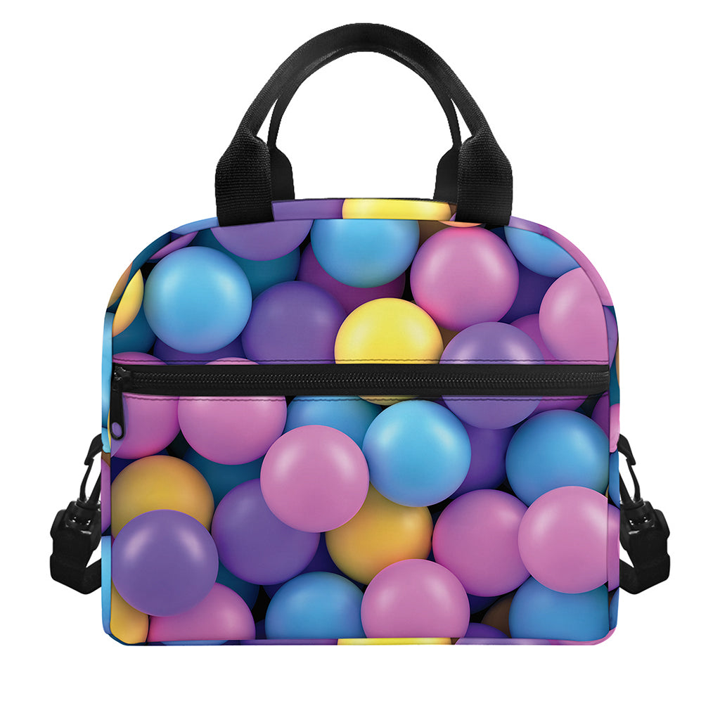 Sweet Candy Ball Pattern Print Insulated Lunch Bag