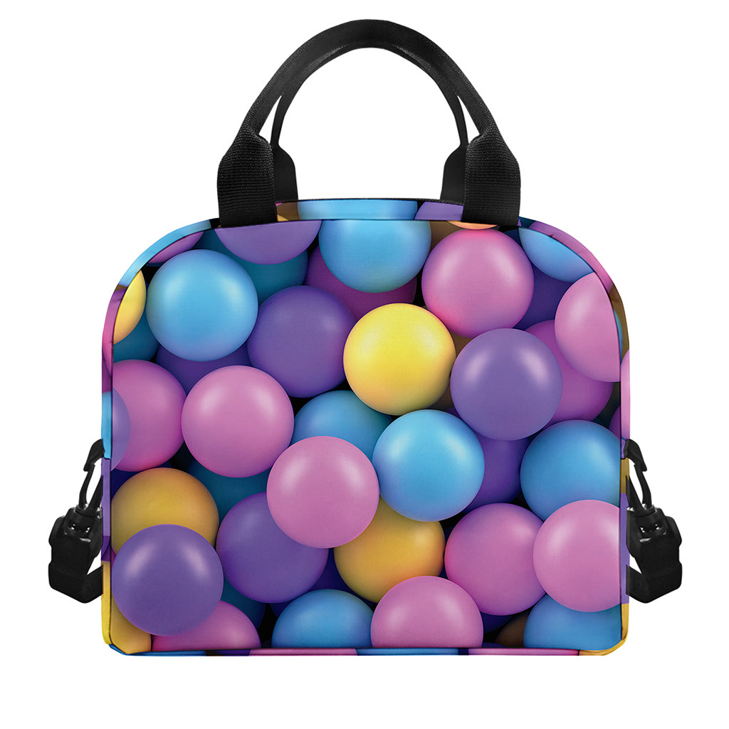 Sweet Candy Ball Pattern Print Insulated Lunch Bag