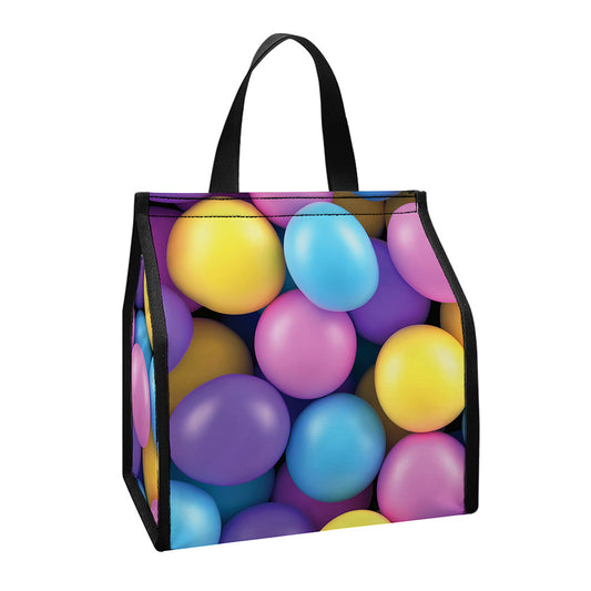 Sweet Candy Ball Pattern Print Insulated Lunch Tote
