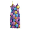 Sweet Candy Ball Pattern Print Jersey Midi Cami Dress