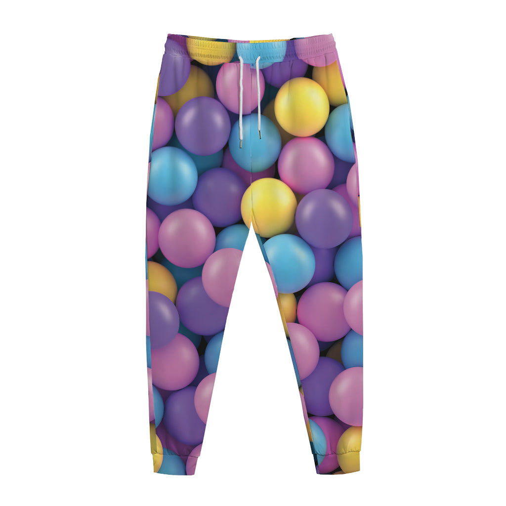 Sweet Candy Ball Pattern Print Jogger Pants