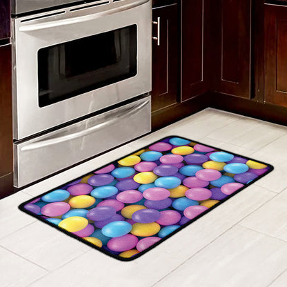 Sweet Candy Ball Pattern Print Kitchen Mat