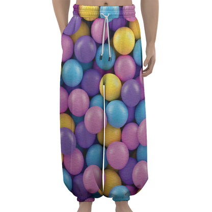 Sweet Candy Ball Pattern Print Lantern Pants
