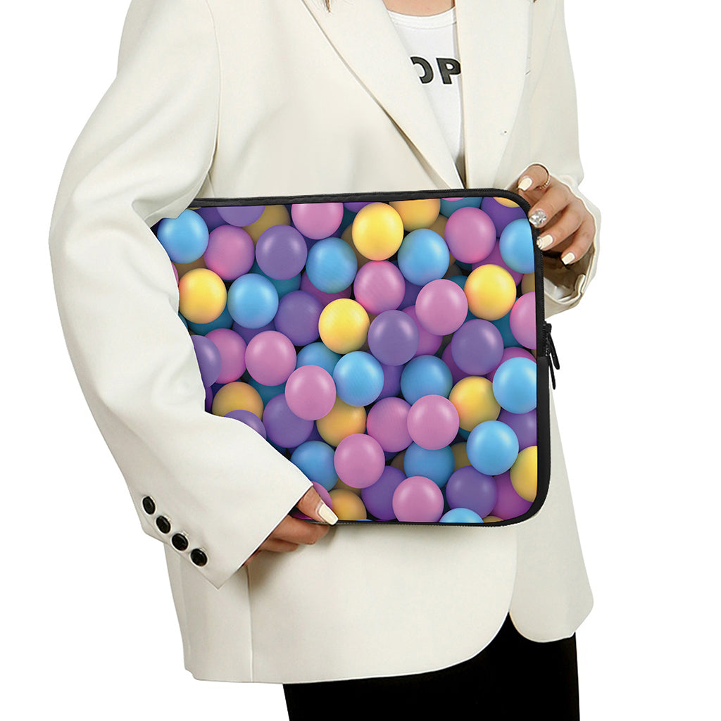 Sweet Candy Ball Pattern Print Laptop Sleeve