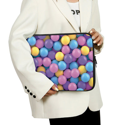 Sweet Candy Ball Pattern Print Laptop Sleeve