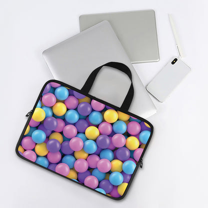 Sweet Candy Ball Pattern Print Laptop Sleeve With Handle