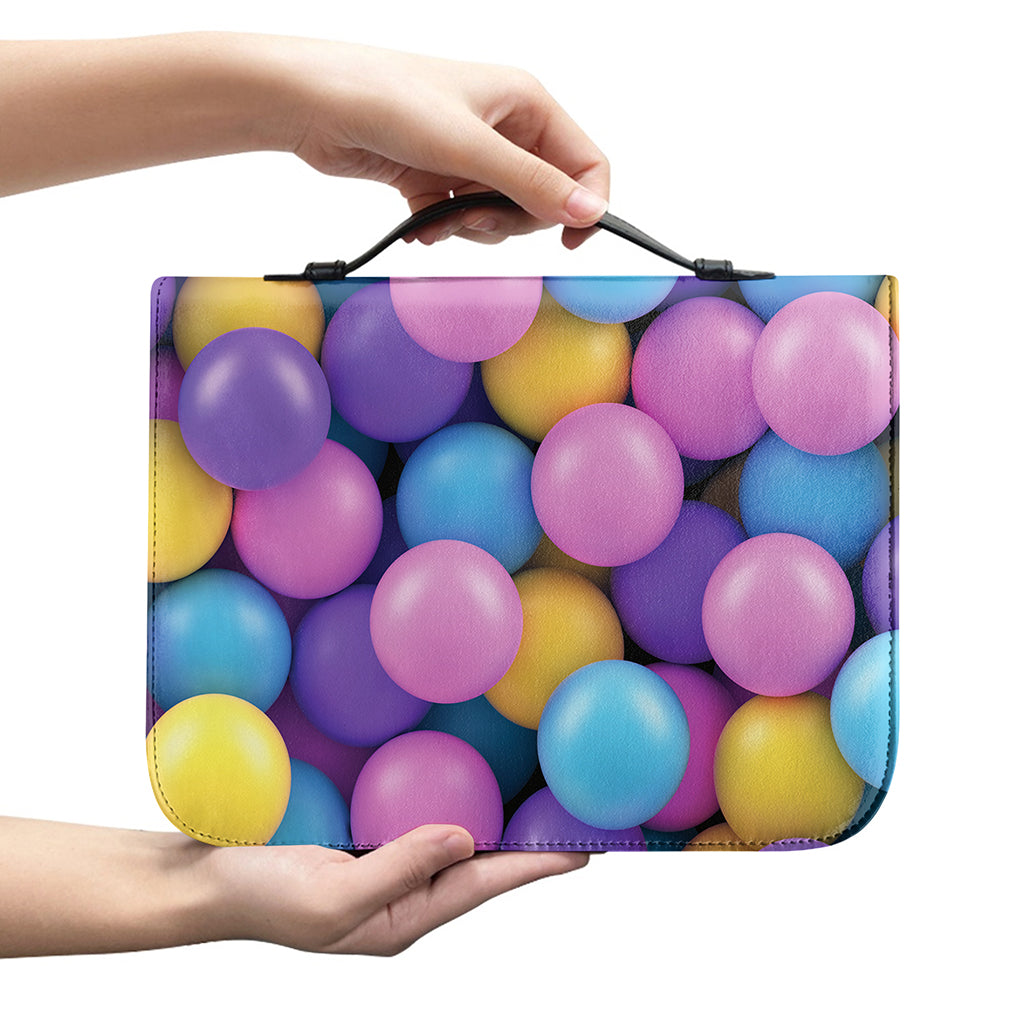 Sweet Candy Ball Pattern Print Leather Bible Cover