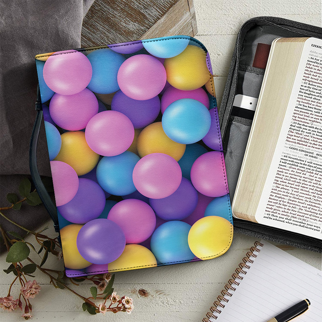 Sweet Candy Ball Pattern Print Leather Bible Cover