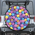 Sweet Candy Ball Pattern Print Leather Spare Tire Cover