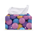 Sweet Candy Ball Pattern Print Leather Tissue Box Cover
