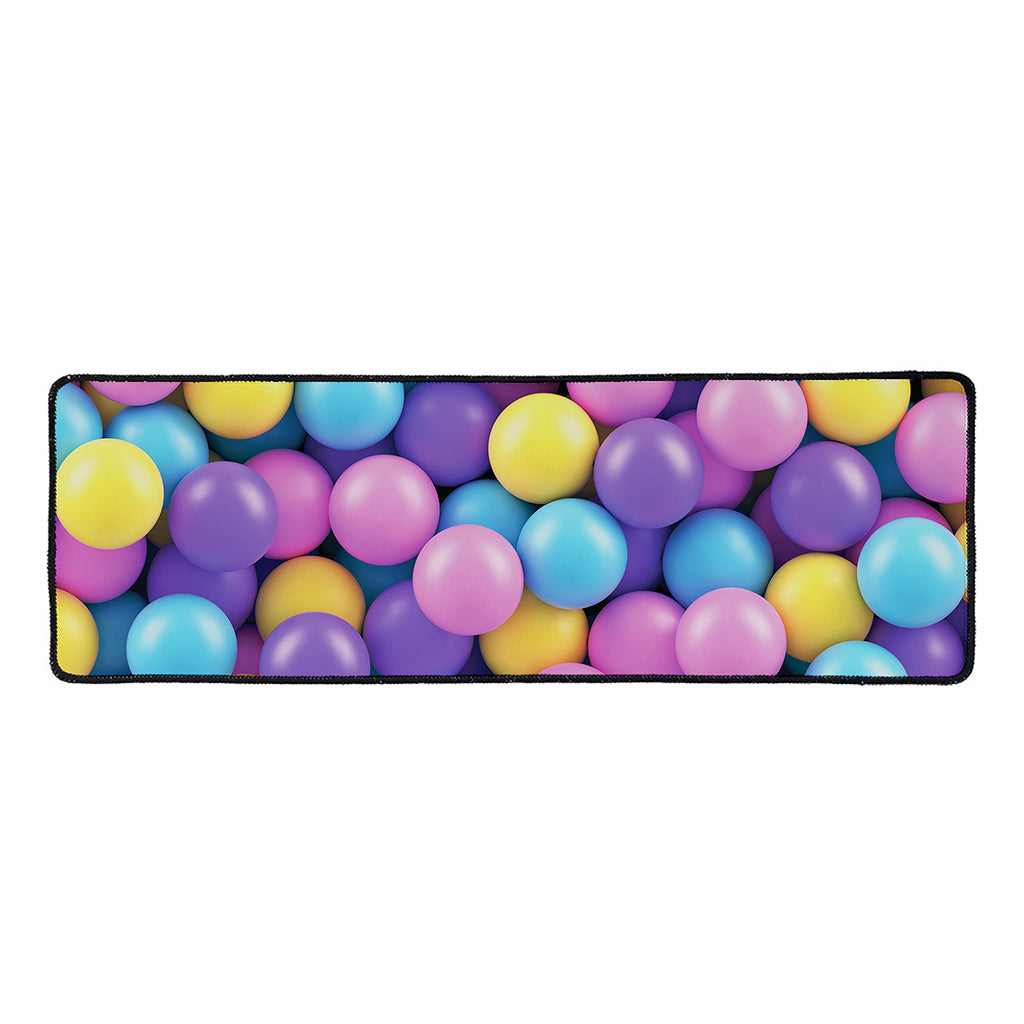 Sweet Candy Ball Pattern Print Long Kitchen Mat
