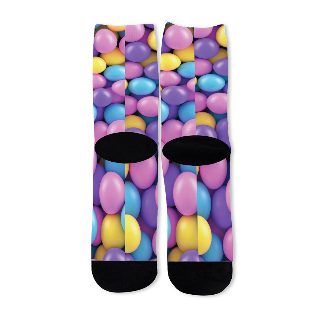 Sweet Candy Ball Pattern Print Long Socks