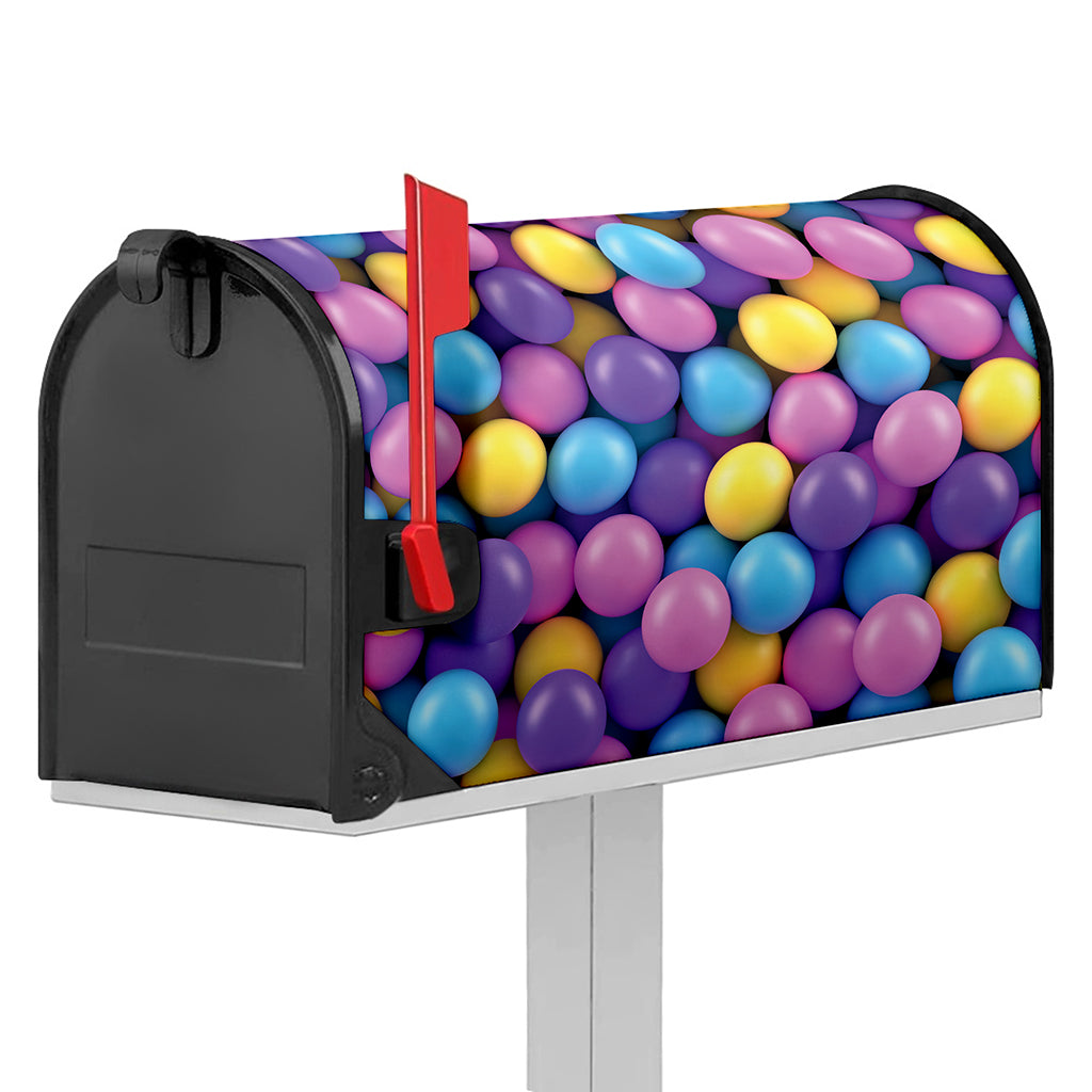 Sweet Candy Ball Pattern Print Mailbox Cover
