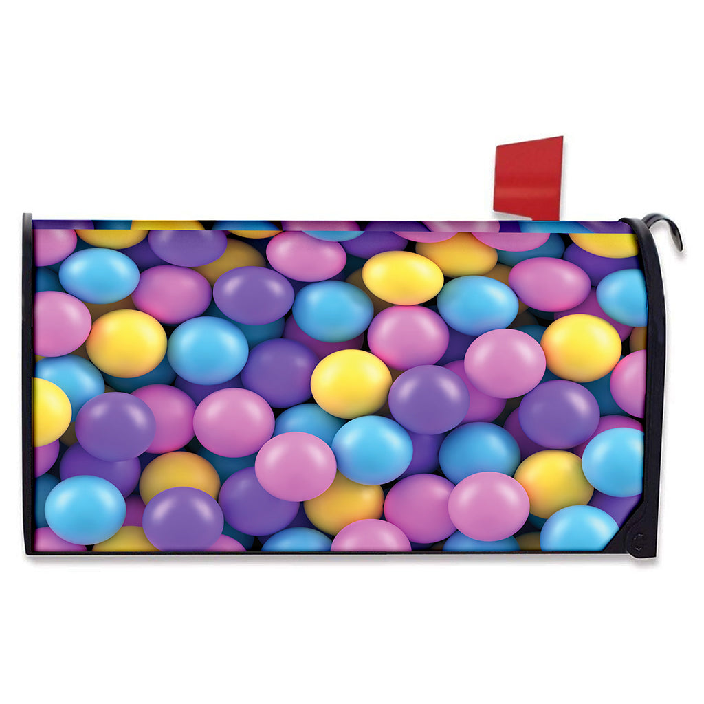 Sweet Candy Ball Pattern Print Mailbox Cover