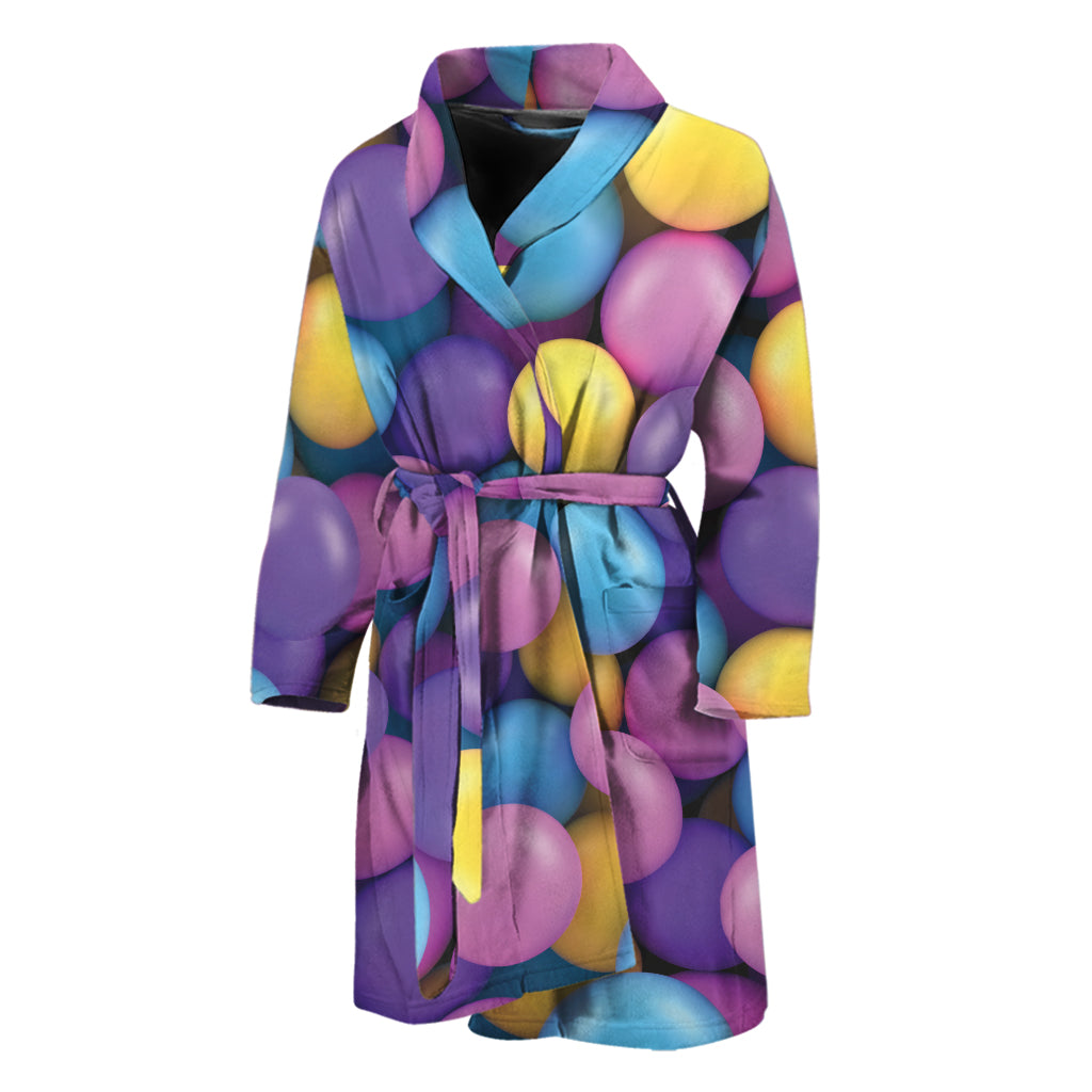 Sweet Candy Ball Pattern Print Men's Bathrobe