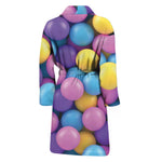 Sweet Candy Ball Pattern Print Men's Bathrobe