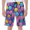 Sweet Candy Ball Pattern Print Men's Beach Shorts