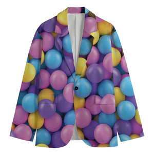 Sweet Candy Ball Pattern Print Men's Blazer