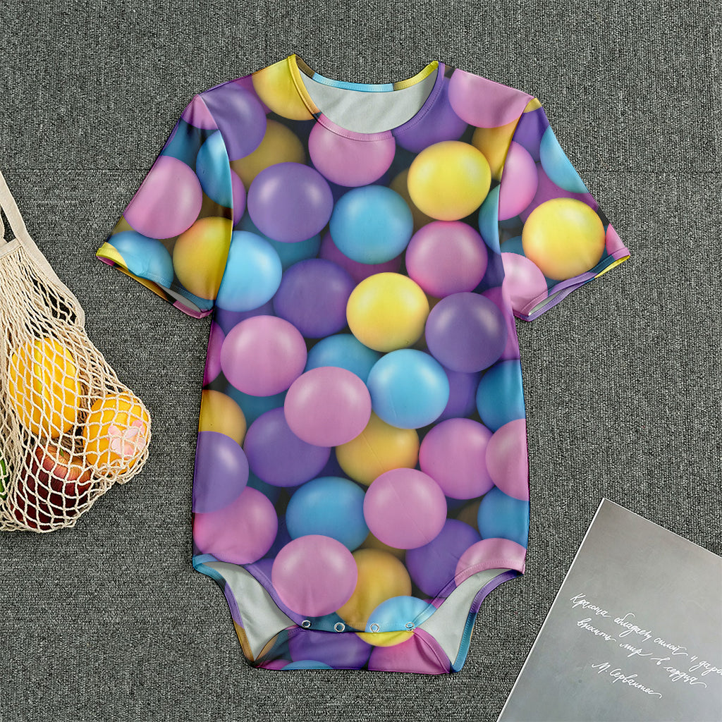 Sweet Candy Ball Pattern Print Men's Bodysuit