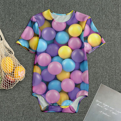 Sweet Candy Ball Pattern Print Men's Bodysuit