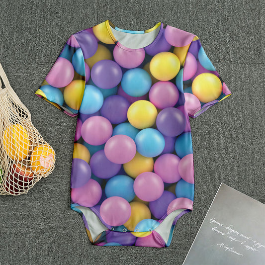 Sweet Candy Ball Pattern Print Men's Bodysuit