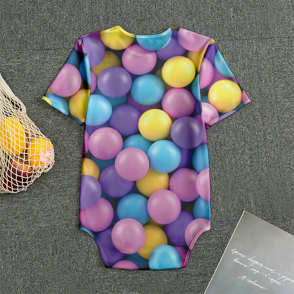 Sweet Candy Ball Pattern Print Men's Bodysuit