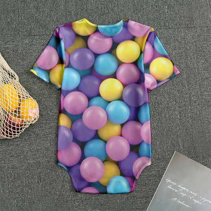 Sweet Candy Ball Pattern Print Men's Bodysuit