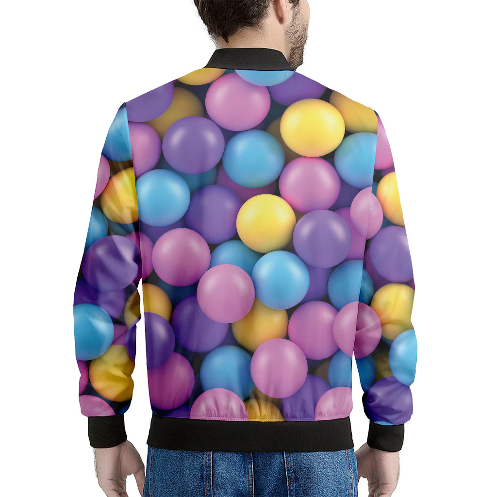 Sweet Candy Ball Pattern Print Men's Bomber Jacket