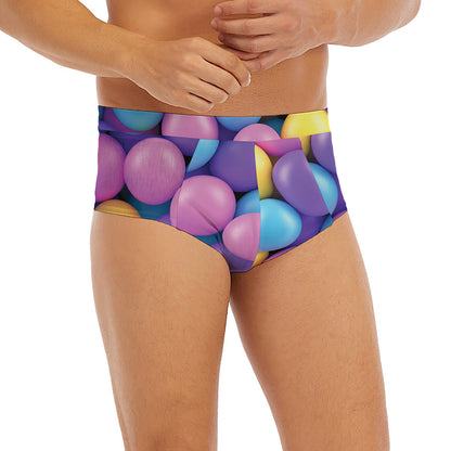 Sweet Candy Ball Pattern Print Men's Briefs