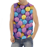 Sweet Candy Ball Pattern Print Men's Fitness Tank Top