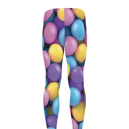 Sweet Candy Ball Pattern Print Men's leggings