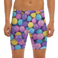 Sweet Candy Ball Pattern Print Men's Long Boxer Briefs